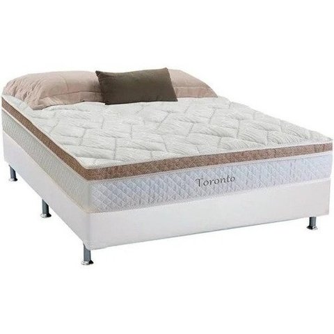 Cama Box E Colchão Herval Toronto Casal 138x188cm - Ajuda na circulação