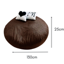 Ver imagem 3 de Puff Pera Redondo Gigante Suede com Enchimento Almofadão Decoração Conforto - Marrom