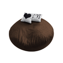 Ver imagem 1 de Puff Pera Redondo Gigante Suede com Enchimento Almofadão Decoração Conforto - Marrom