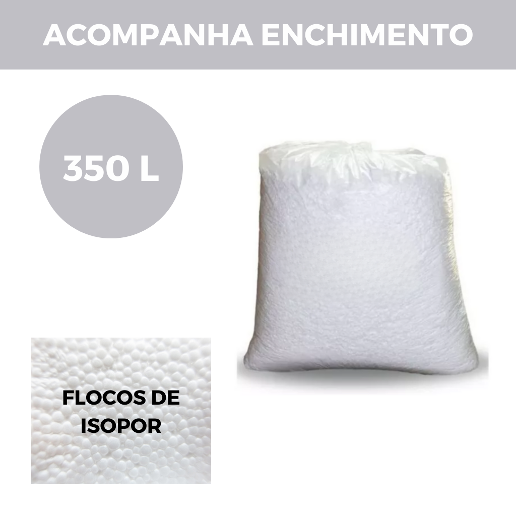 Puff Pera Redondo Gigante Suede com Enchimento Almofadão Decoração Conforto - Marrom - 5