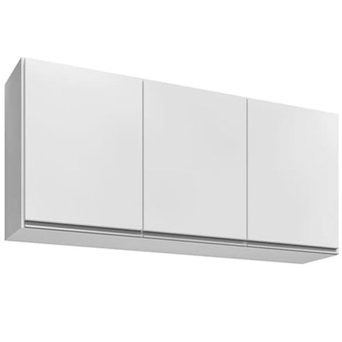 Armário Aéreo de Geladeira 3 Portas 120 Cm Valência Branco