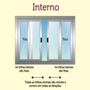 Ver imagem 2 de Janela de Alumínio 4 Folhas Brilhante Vidro Liso Perfil 16 Esal