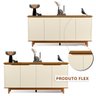 Aparador Buffet 4 Portas Off White Freijó Flex Fausto Shop JM - 2