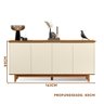 Aparador Buffet 4 Portas Off White Freijó Flex Fausto Shop JM - 4