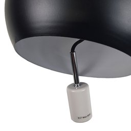 LUMINÁRIA LUSTRE PENDENTE REDONDO PRETO - 3