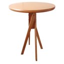 Ver imagem 2 de Mesa Bistrô Vitoria Selva Diam 70 Cm Bancada Bar Cozinha Luxo Castanho Mogno