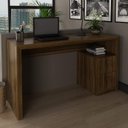 Ver imagem 1 de Mesa para Escritório Engrossurada 1,36m 2gav Me4130 Tecno Mobili - Nogal