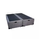 Ver imagem 2 de Cama Box Baú Blindado Casal Bipartido King Design Suede Cinza 138x188x41