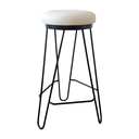 Ver imagem 1 de Banqueta Média para Cozinha Bar Balcão Bistrô Mesa Hairpin:offwhite