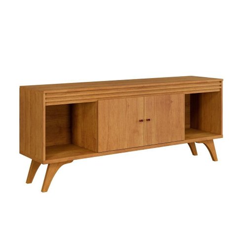 Rack Sevilha para TV 55" 160cm MDF com Portas Amadeirado Mavaular Móveis