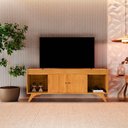 Ver imagem 6 de Rack Sevilha para TV 55" 160cm MDF com Portas Amadeirado Mavaular Móveis