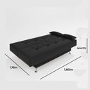 Ver imagem 7 de sofá cama 1,80m França Suede Preto Adonai Estofados