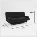 Ver imagem 5 de sofá cama 1,80m França Suede Preto Adonai Estofados