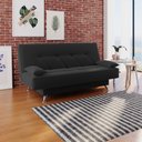 Ver imagem 1 de sofá cama 1,80m França Suede Preto Adonai Estofados