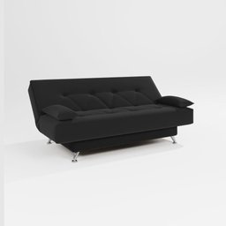 sofá cama 1,80m França Suede Preto Adonai Estofados - 4