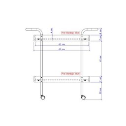 Carrinho Bar Branco Tubos Cromados Carraro - 4