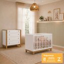 Ver imagem 2 de Conjunto Berço Encanto Slim 4315 Comoda 5135 Flora 4 Gavetas