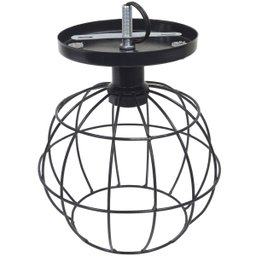 Lustre Teto Plafon Industrial Aramado Globo Retrô Luminária Sobrepor Vintage Preto Agp Ilumini - 6