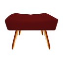 Ver imagem 5 de Kit Namoradeira + 2 Poltronas Decorativa Isis + 1 Puff Retangular Suede Marsala Pés Madeira Mz Decor