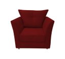 Ver imagem 3 de Kit Namoradeira + 2 Poltronas Decorativa Isis + 1 Puff Retangular Suede Marsala Pés Madeira Mz Decor