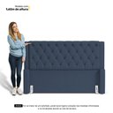 Ver imagem 7 de Cabeceira Atena para Cama Box Casal Padrão 140cm Capitonê com Frame Linho Azul - Abmaza