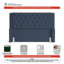 Ver imagem 6 de Cabeceira Atena para Cama Box Casal Padrão 140cm Capitonê com Frame Linho Azul - Abmaza