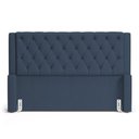 Ver imagem 3 de Cabeceira Atena para Cama Box Casal Padrão 140cm Capitonê com Frame Linho Azul - Abmaza