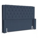 Ver imagem 2 de Cabeceira Atena para Cama Box Casal Padrão 140cm Capitonê com Frame Linho Azul - Abmaza