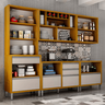 Cozinha Jade 5 Pecas Cristaleira - Cinamomo/off White La 265 Cm - 2
