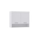 Ver imagem 1 de Guarda-roupa Modulado 97cm Aéreo 2 Portas Alpes Luciane