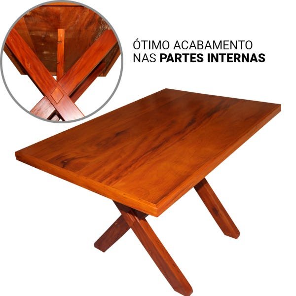 Mesa Jantar 1,20 Com 4 Cadeiras Madeira Maciça Peroba Rosa