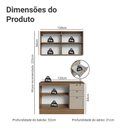 Ver imagem 3 de Armário de Cozinha Compacta 120 Cm Rustic/crema Vik Madesa 01