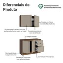 Ver imagem 4 de Armário de Cozinha Compacta 120 Cm Rustic/crema Vik Madesa 01