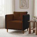 Ver imagem 1 de Poltrona Decorativa Aviv para Sala Escritório Recepção Luxo Linho Premium Easy Clean Corino Premium