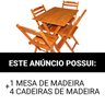 Mesa Rústica com 4 Cadeiras Lanchonetes, Restaurantes Maciça Peroba Rosa 80,0M - Madeira Pura - 4