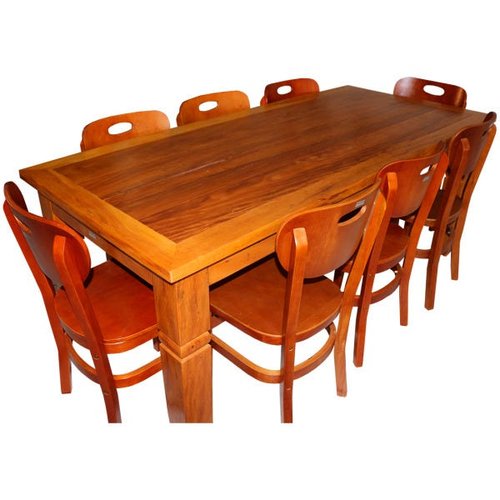 Conjunto mesa retangular e cadeiras madeira maciça peroba rosa