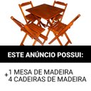 Ver imagem 3 de Mesa com 4 Cadeiras de Abre e Fecha, Madeira de Reflorestamento e Tapa MDF Lanchonetes, Restaurante