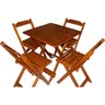 Mesa com 4 Cadeiras de Abre e Fecha, Madeira de Reflorestamento e Tapa MDF Lanchonetes, Restaurante - 4