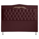 Ver imagem 2 de Kit de Cabeceira de Cama Box e Calçadeira Baú Helena Casal 140 Cm Retro Capitonê Suede Bordo Eli Móv