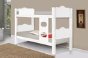 Ver imagem 2 de Beliche Sevilha Branco C/colchão Solteiro D-23 100%mdf -vira 2 Camas Solteiro -super Resistente:bran