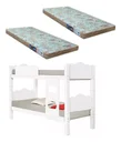 Ver imagem 1 de Beliche Sevilha Branco C/colchão Solteiro D-23 100%mdf -vira 2 Camas Solteiro -super Resistente:bran