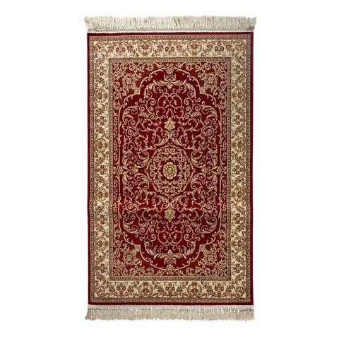 Tapete Persa Vermelho com Bege Ideal para Quarto e Sala 100x150cm