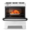 Ver imagem 4 de Fogão a Gás Esmaltec Mesa Inox Tampa de Vidro Forno 84l Ideal Top Branco 5 Bocas Bivolt