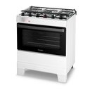 Ver imagem 3 de Fogão a Gás Esmaltec Mesa Inox Tampa de Vidro Forno 84l Ideal Top Branco 5 Bocas Bivolt