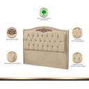 Ver imagem 4 de Cabeceira Kate Veludo Bege para Cama Queen 1,60 Bz Home Decor