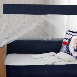 Kit Berço Reizinho Azul Marinho Juju Baby com 9 Peças - 2