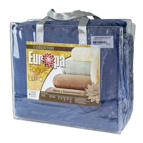 Cobertor King Size Europa Toque de Luxo 240 x 250cm - Índigo