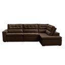 Ver imagem 3 de Sofá de Canto Retrátil e Reclinável com Molas 3,00x2,00 Viena Suede Mirra Decor