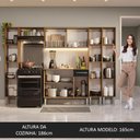 Ver imagem 6 de Armário de Cozinha Completa 261cm Rustic/Preto Emilly Madesa 07