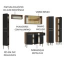 Ver imagem 5 de Armário de Cozinha Completa 261cm Rustic/Preto Emilly Madesa 07
